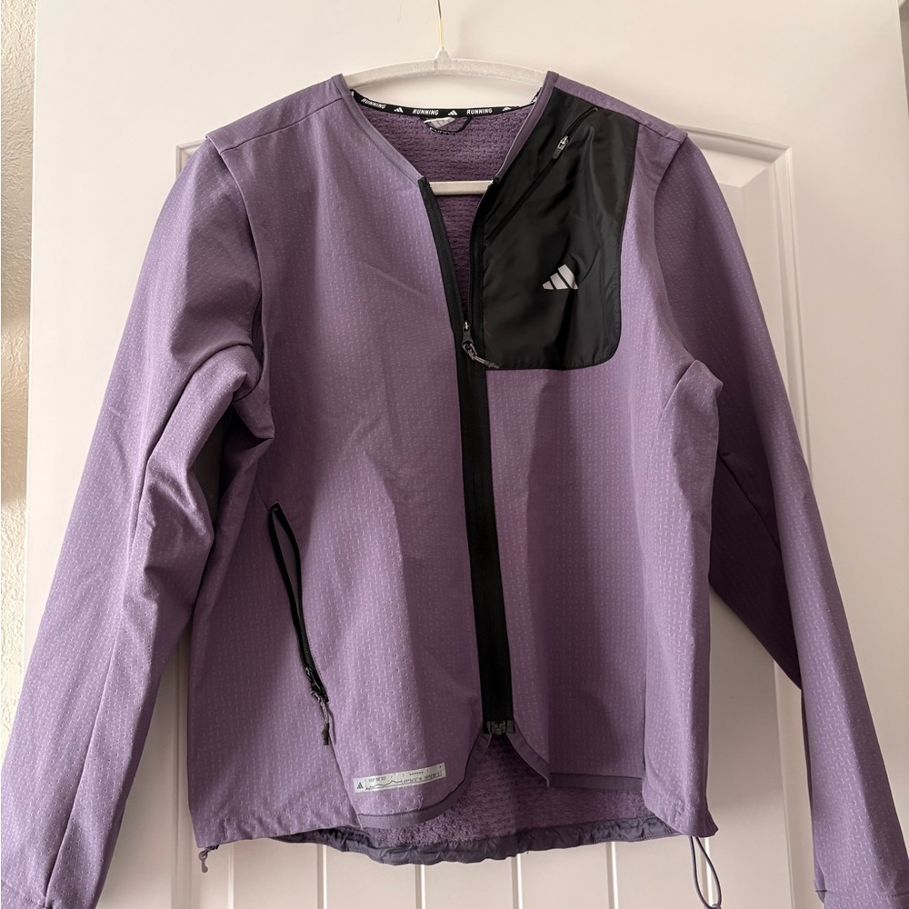 Adidas Lavender Jacket with Dark Accents